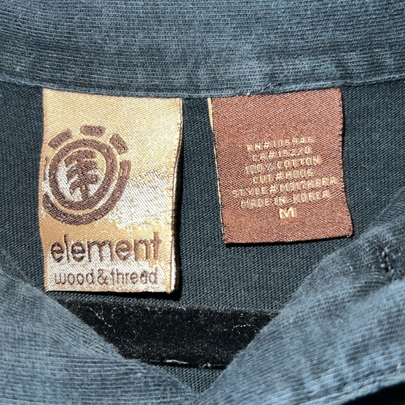 Element Wood & Thread Men’s Short Sleeve Black Polo Q15 - Picture 5 of 6